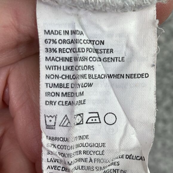 prAna Women’s Hoodie Small Gray Textured Knit Organic Cotton W23202220 Pullover - Picture 9 of 15